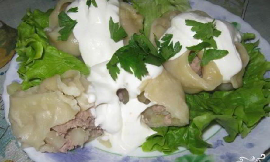 Рецепт манты с грибами и картошкой