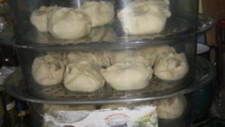 манты с грибами и картошкой