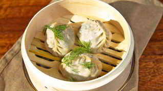 Манты с грибами