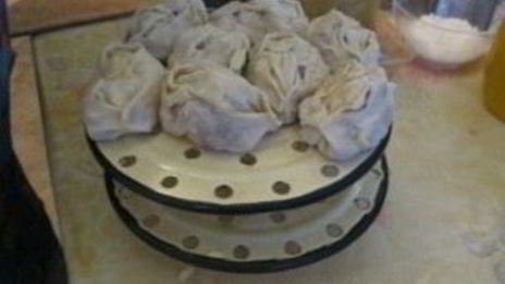 манты с картошкой и мясом