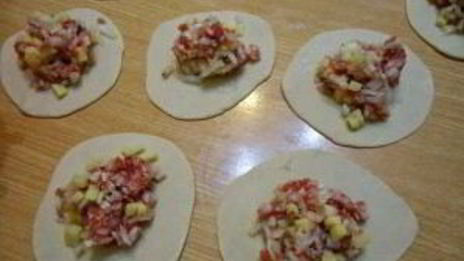 манты с курицей и картошкой