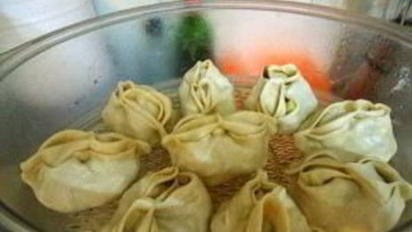 манты с курицей и картошкой