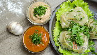 Манты с мясом и тыквой в мультиварке