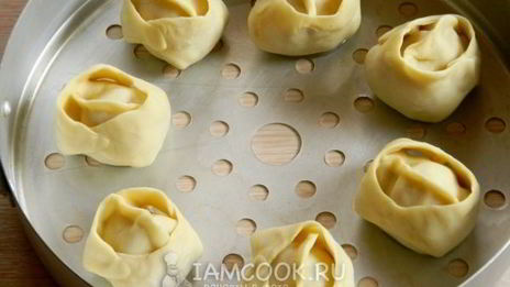 манты с мясом