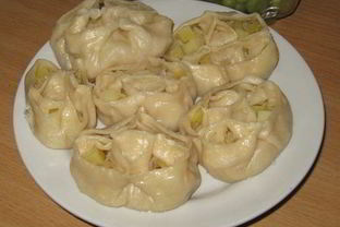 Манты с овощами