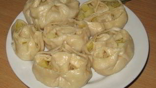 Манты с овощами