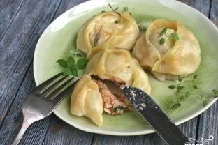 Манты с рыбой