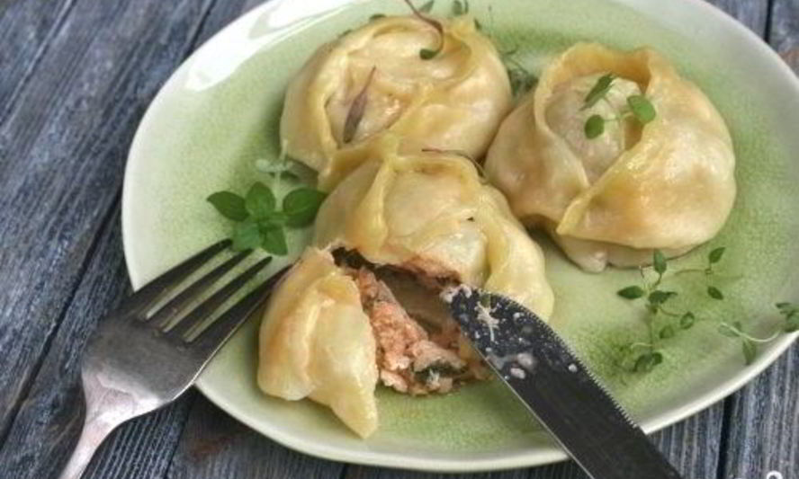 Рецепт манты с рыбой