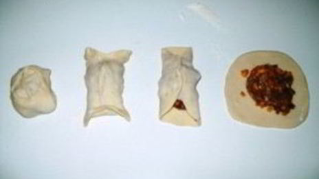 манты с тыквой и фаршем