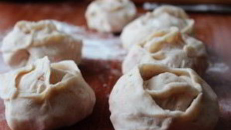 манты с тыквой и картошкой