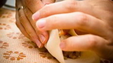 манты с тыквой и мясом по-узбекски