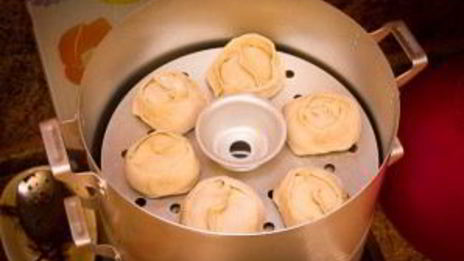 манты с тыквой и мясом по-узбекски