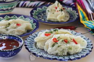 Постные манты с картошкой