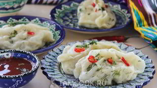 Постные манты с картошкой