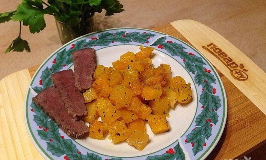 Рецепт мгновенный гарнир из тыквы