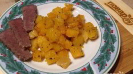 мгновенный гарнир из тыквы