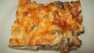 Картофель по-французски с грибами под сыром