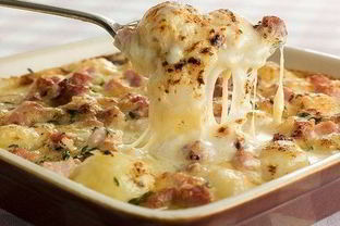 Картофель по-французски с сыром и сливками