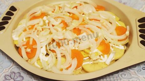 картошка по-французски с грибами лисичками в духовке