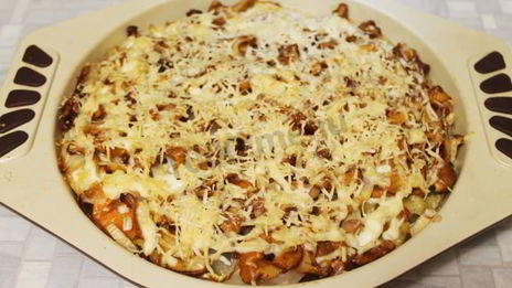 картошка по-французски с грибами лисичками в духовке