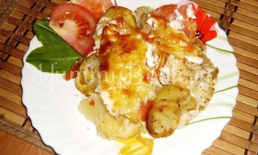 Рецепт картошка по-французски с курицей