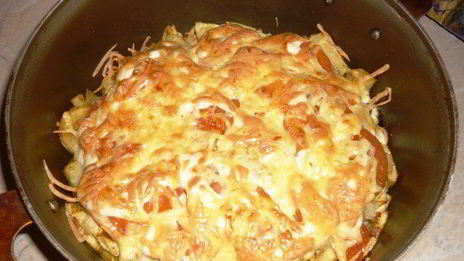 картошка по-французски с курицей