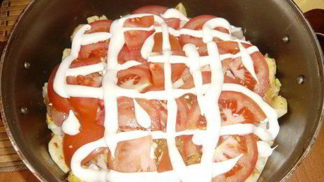 картошка по-французски с курицей