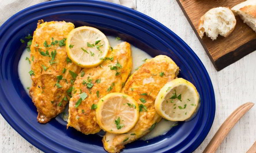 Рецепт куриная грудка под лимонным соусом по-французски