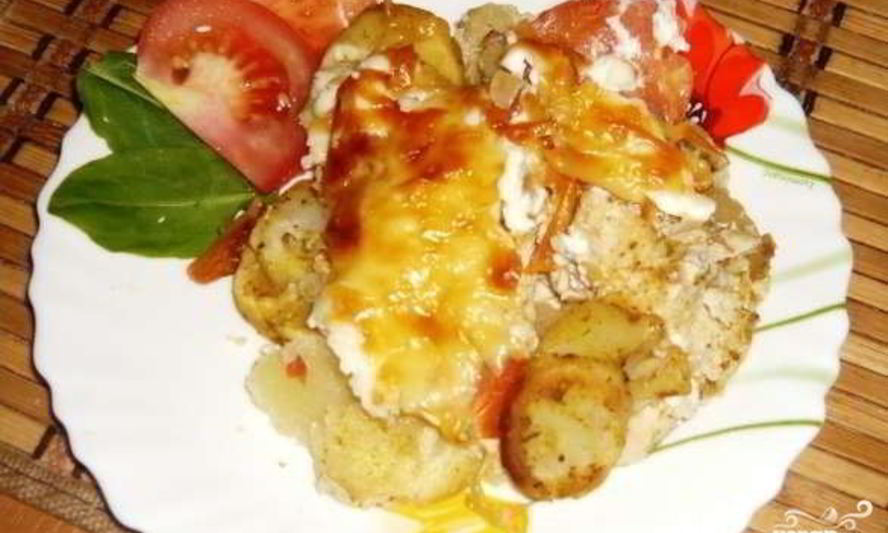 Рецепт курица по-французски с картошкой