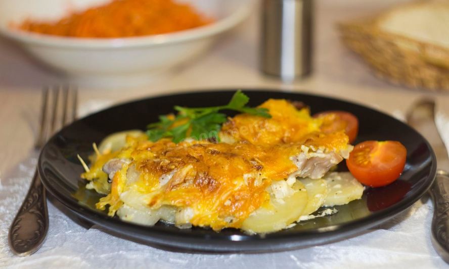 Рецепт мясо по-французски классически в духовке с картошкой