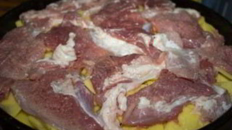 мясо по-французски с грибами