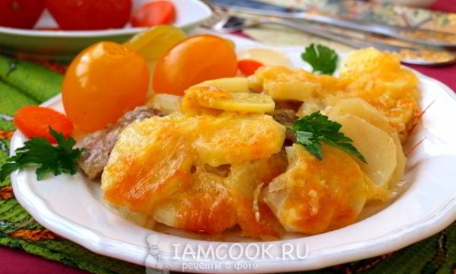 Рецепт мясо по-французски с картофелем