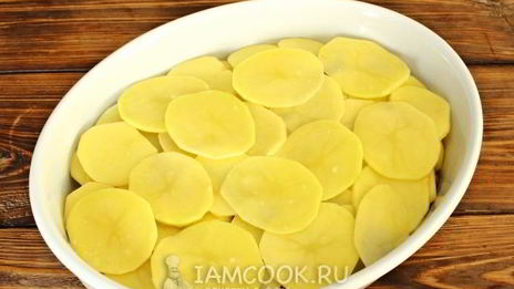 мясо по-французски с картошкой и грибами