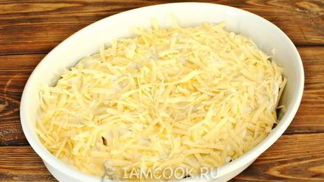 мясо по-французски с картошкой и грибами