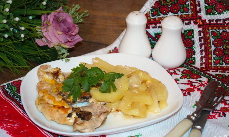Рецепт мясо по-французски в духовке с картошкой