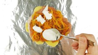 Мясо по-французски в фольге