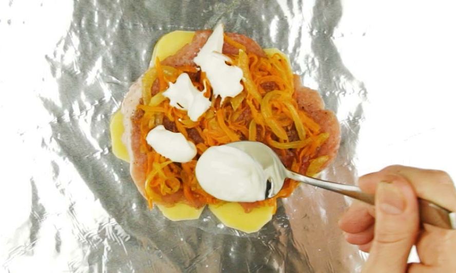 Рецепт мясо по-французски в фольге