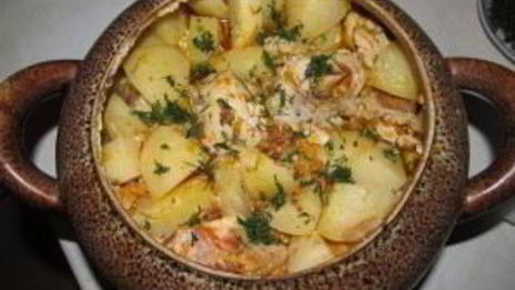 мясо по-французски в горшочках