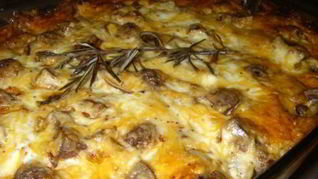 Свинина по-французски с грибами