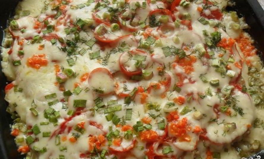 Рецепт свинина по-французски с помидорами и картошкой