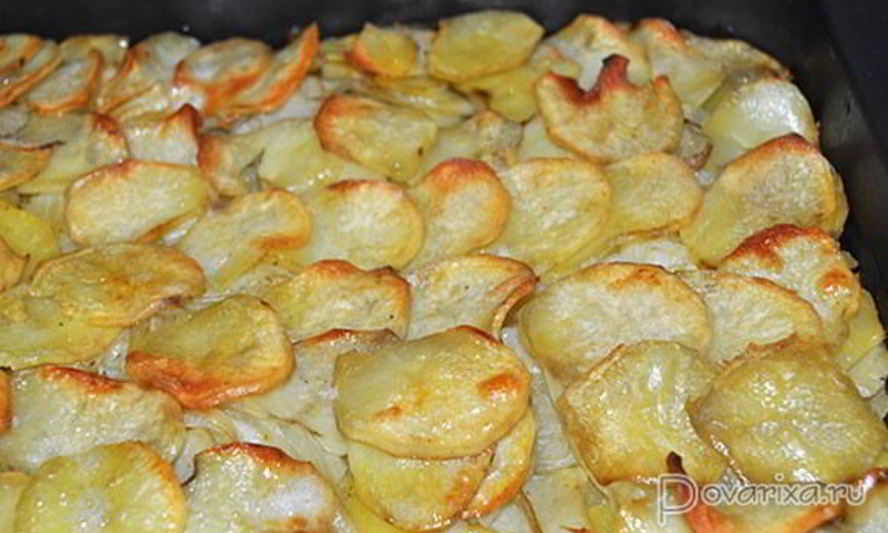 Рецепт запеченный картофель с луком по-французски