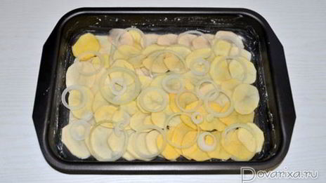 запеченный картофель с луком по-французски