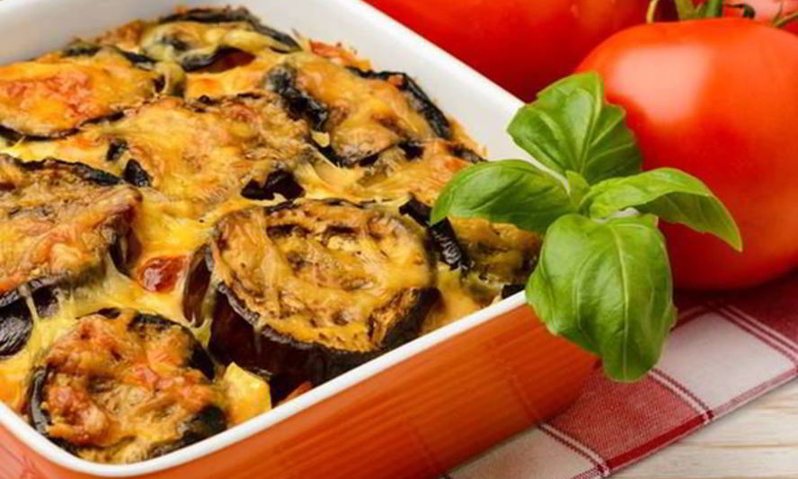 Рецепт баранина запеченная с баклажанами и помидорами