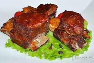 Говяжьи ребрышки варено-запеченные