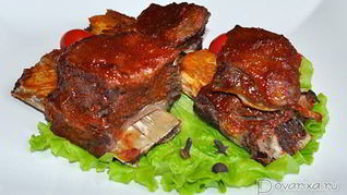 Говяжьи ребрышки варено-запеченные