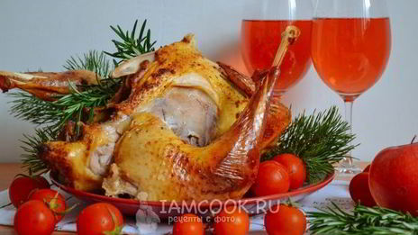 индейка, запеченная в духовке целиком