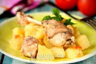 Кролик тушеный с картошкой