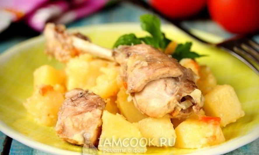 Рецепт кролик тушеный с картошкой