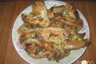 Крылышки в имбирно-мятном маринаде