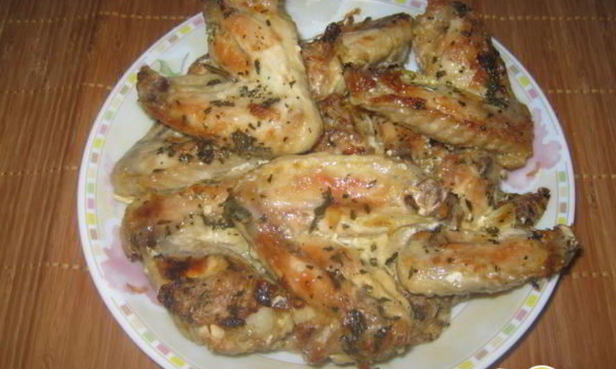 Рецепт крылышки в имбирно-мятном маринаде